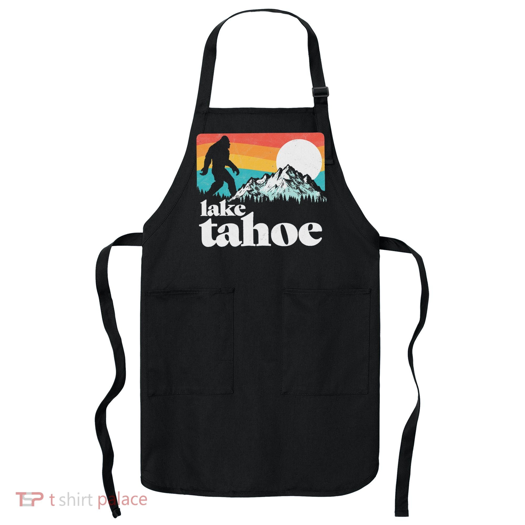 Lake Tahoe Retro Bigfoot Mountains Apron