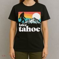 Lake Tahoe Retro Bigfoot Mountains T-Shirt thumb 4