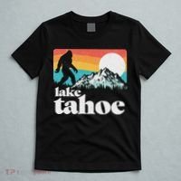 Lake Tahoe Retro Bigfoot Mountains T-Shirt thumb 5