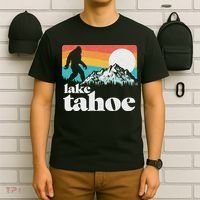 Lake Tahoe Retro Bigfoot Mountains T-Shirt thumb 6