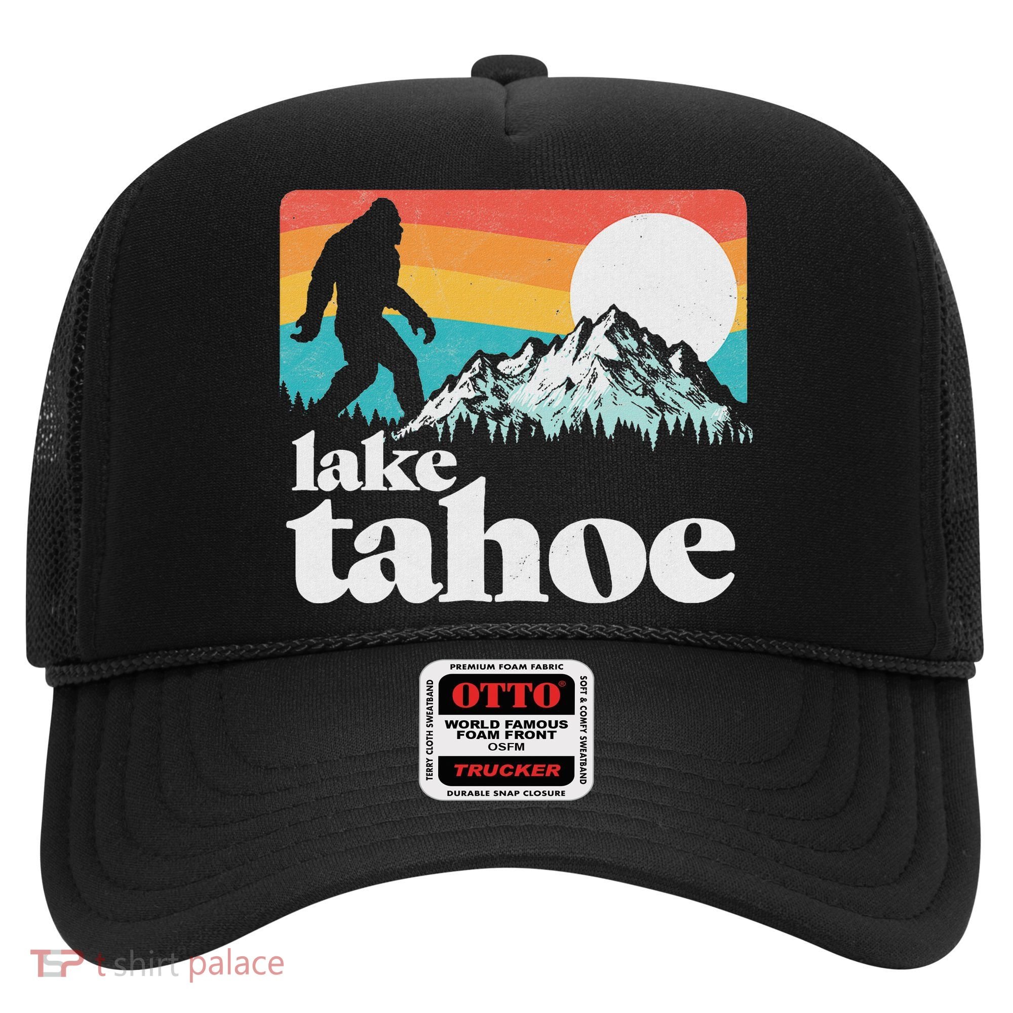 Lake Tahoe Retro Bigfoot Mountains Hat