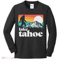 Lake Tahoe Retro Bigfoot Mountains Kids Long Sleeve Shirt thumb 0