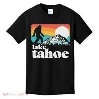 Lake Tahoe Retro Bigfoot Mountains Kids T-Shirt thumb 0