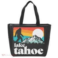 Lake Tahoe Retro Bigfoot Mountains Tote Bag thumb 0