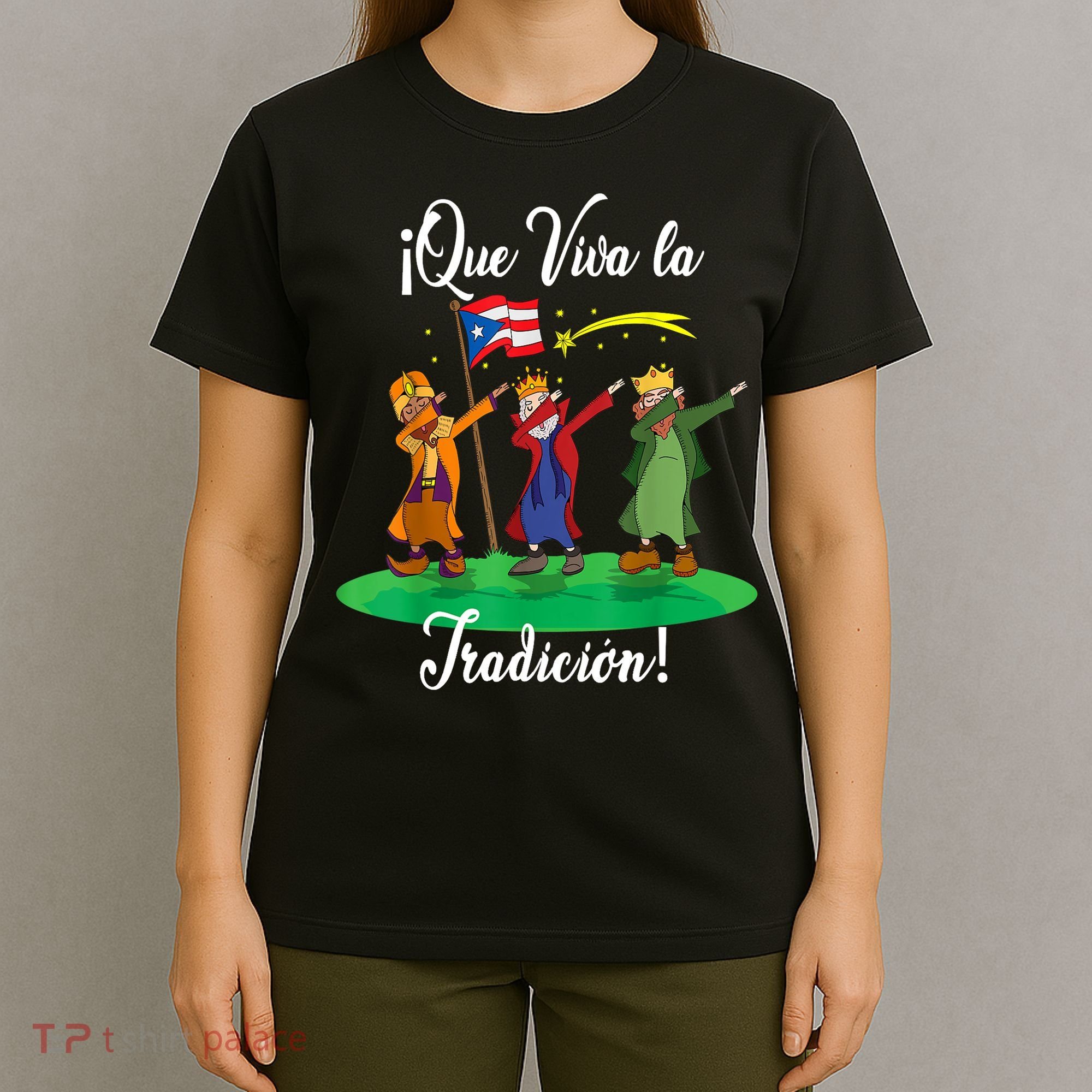 Los Tres Reyes Magos Three Wise Men Kings Dabbing Christmas TShirt T-Shirt