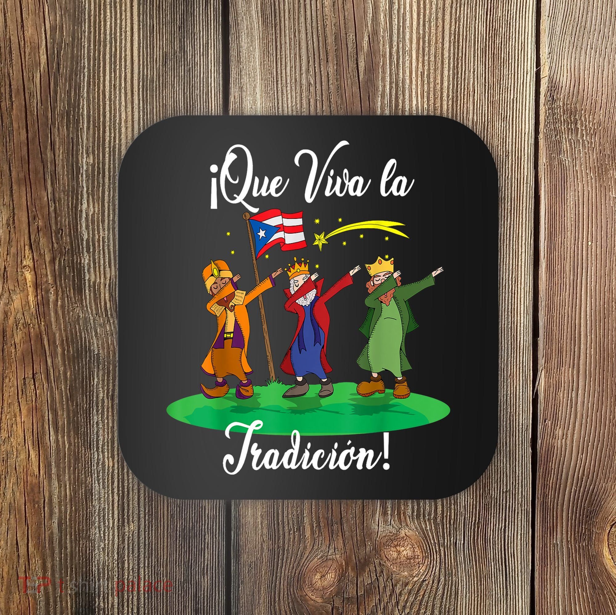 Los Tres Reyes Magos Three Wise Men Kings Dabbing Christmas TShirt Coaster