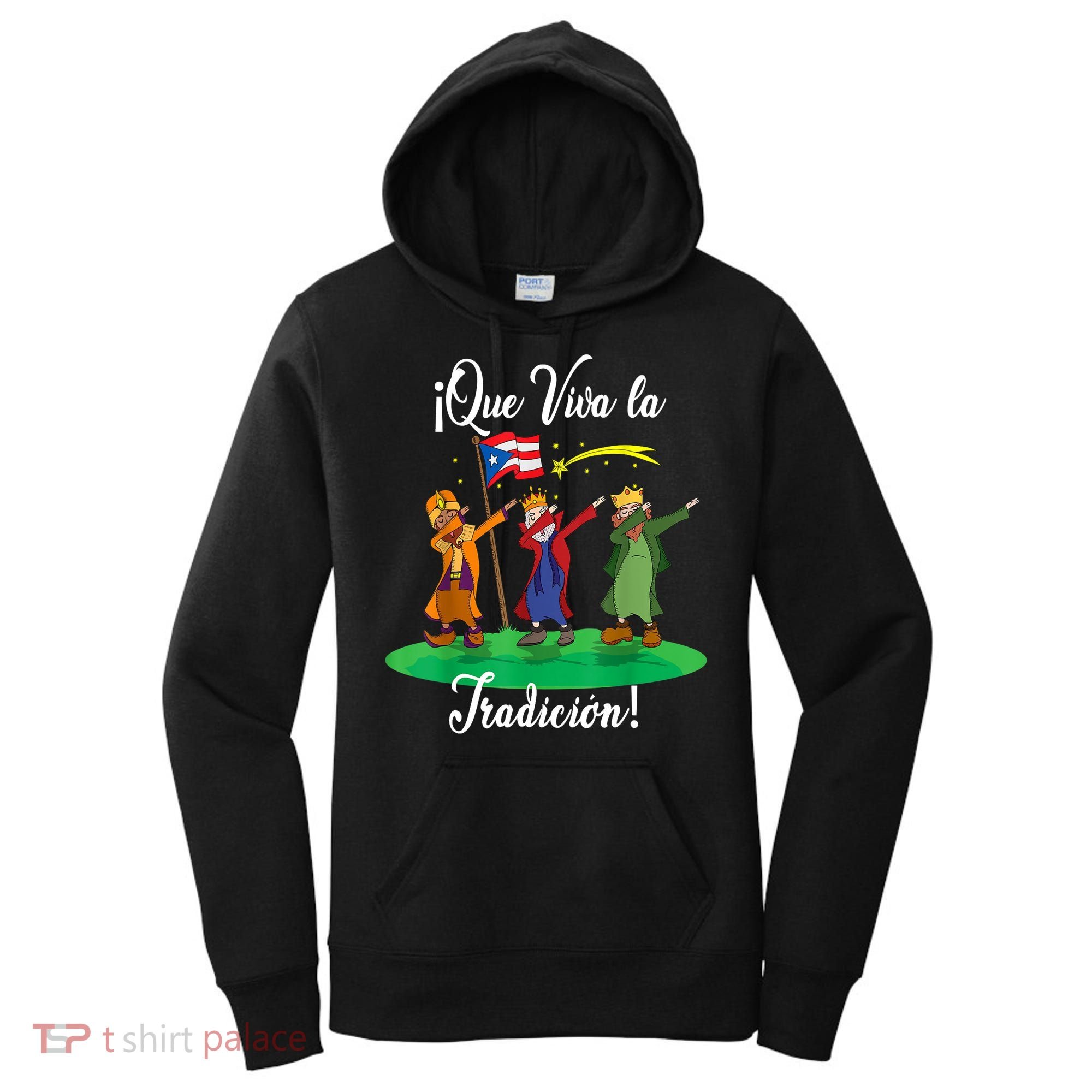 Los Tres Reyes Magos Three Wise Men Kings Dabbing Christmas TShirt Women's Hoodie