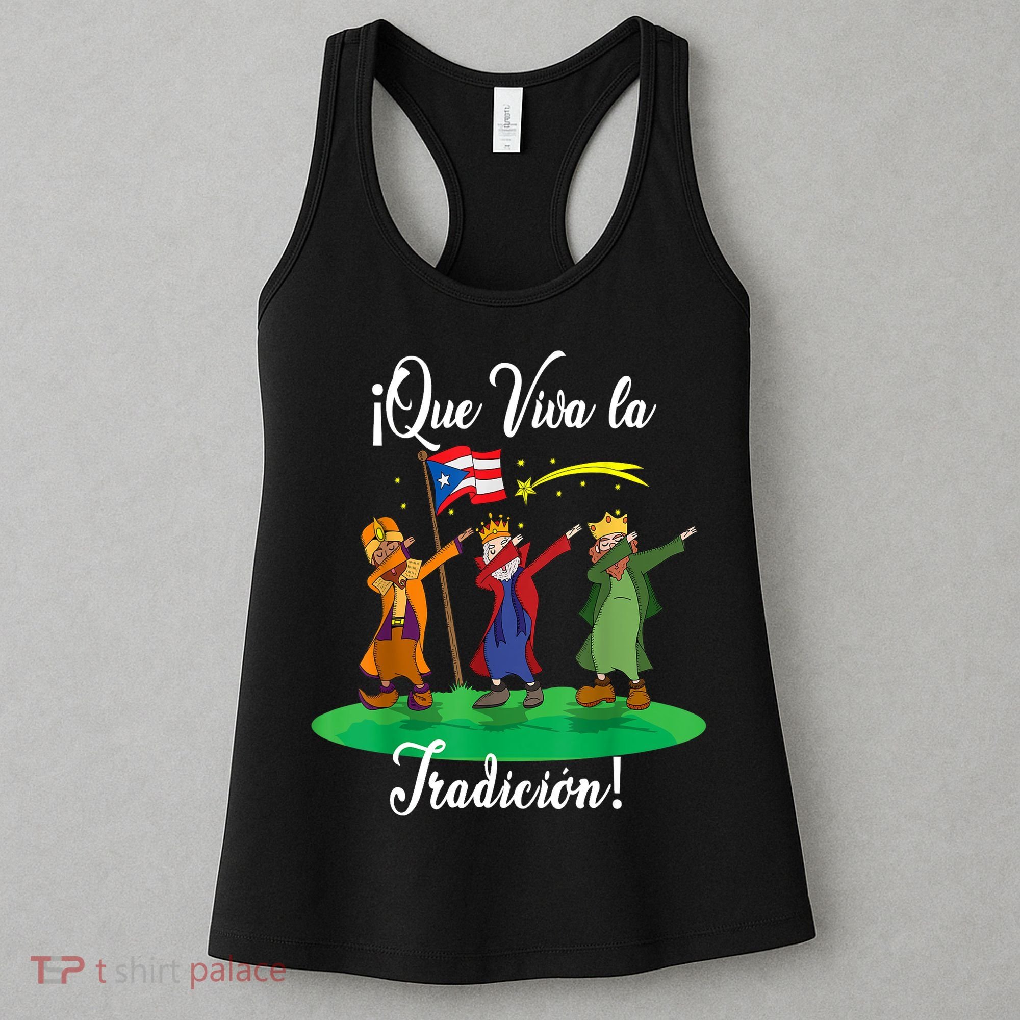 Los Tres Reyes Magos Three Wise Men Kings Dabbing Christmas TShirt Women's Tank Top