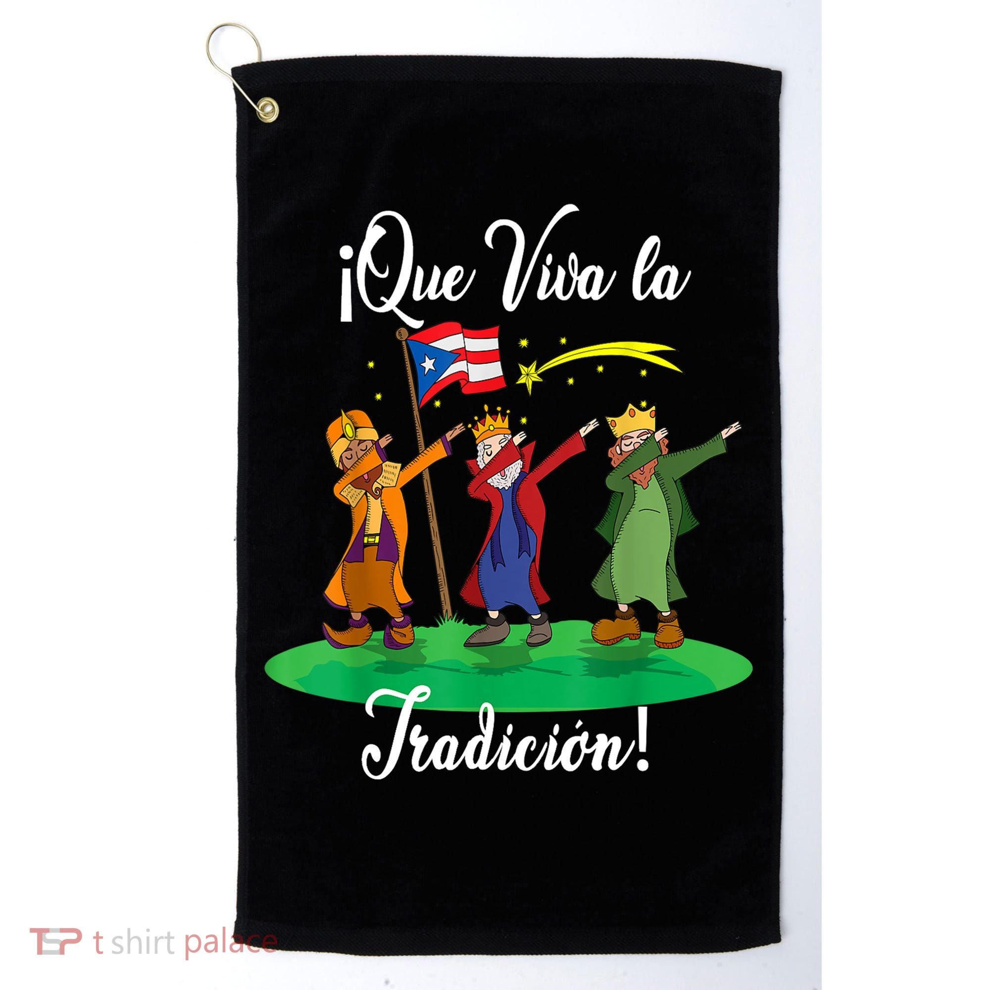 Los Tres Reyes Magos Three Wise Men Kings Dabbing Christmas TShirt Golf Towel