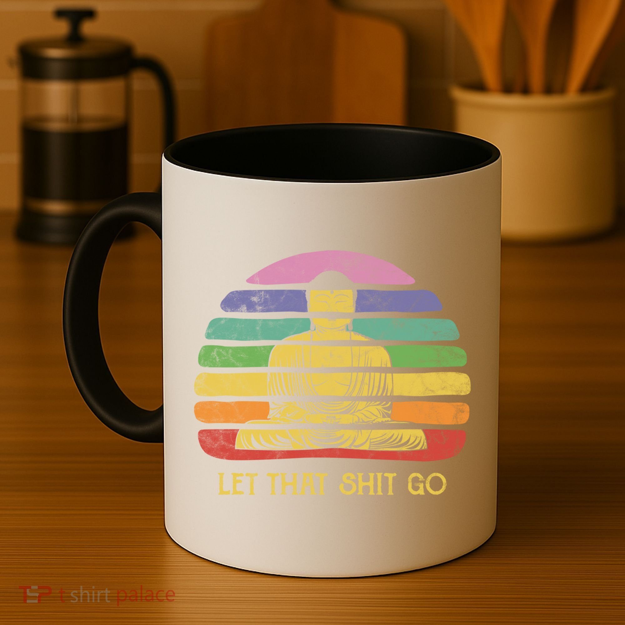 Let That Shitgo Buddha Cute Gift Funny Meditating Budda Budha Coffee Mug