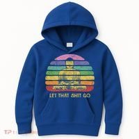Let That Shitgo Buddha Cute Gift Funny Meditating Budda Budha Kids Hoodie thumb 0
