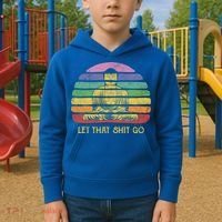 Let That Shitgo Buddha Cute Gift Funny Meditating Budda Budha Kids Hoodie thumb 2