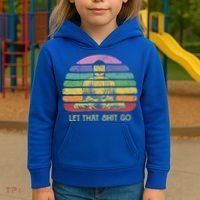 Let That Shitgo Buddha Cute Gift Funny Meditating Budda Budha Kids Hoodie thumb 3
