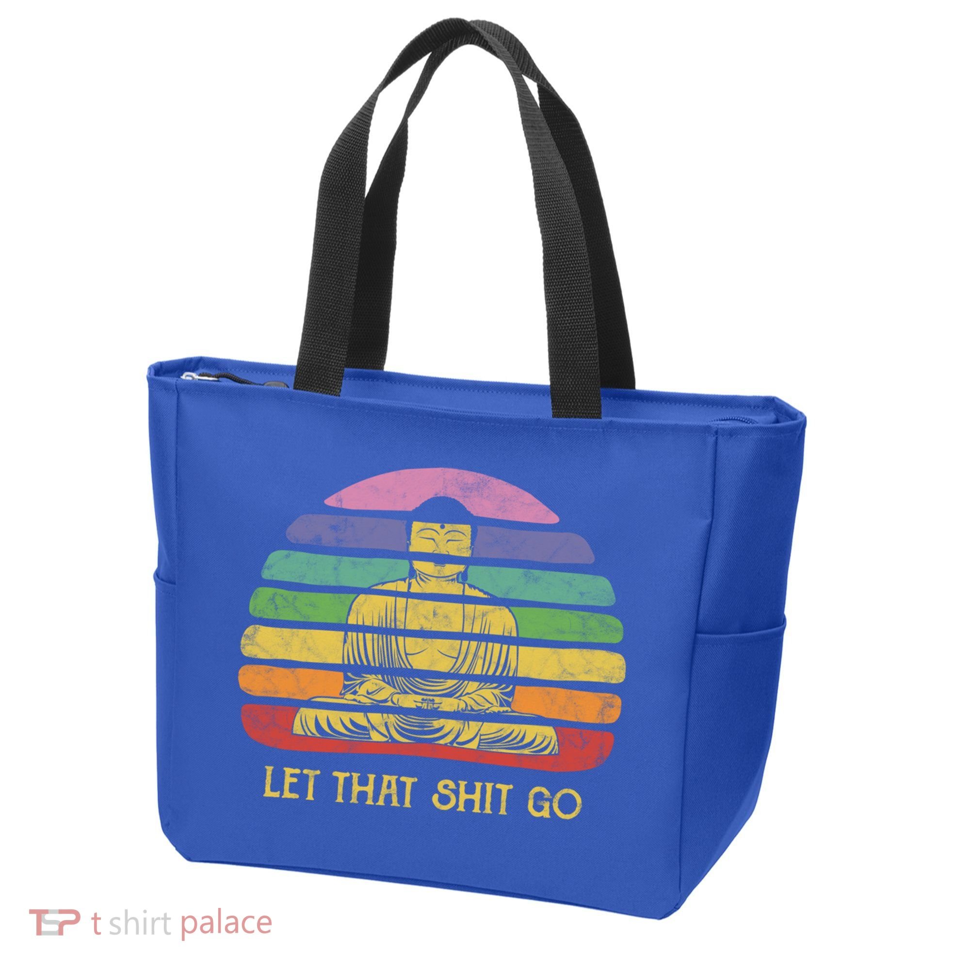 Let That Shitgo Buddha Cute Gift Funny Meditating Budda Budha Tote Bag