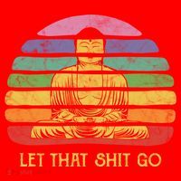 Let That Shitgo Buddha Cute Gift Funny Meditating Budda Budha Santa Hat thumb 1
