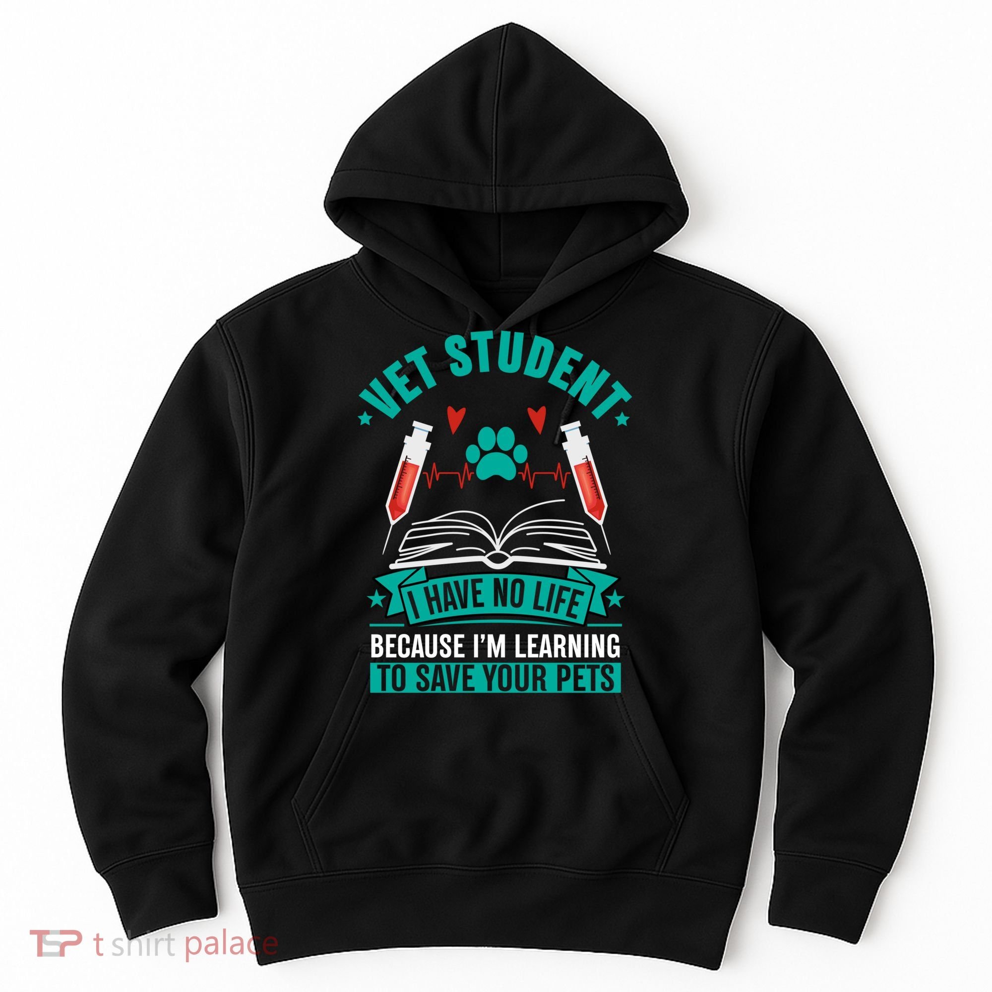 Learning To Save Pets Funny Vet Tech Veterinarians Student Cute Gift Hoodie