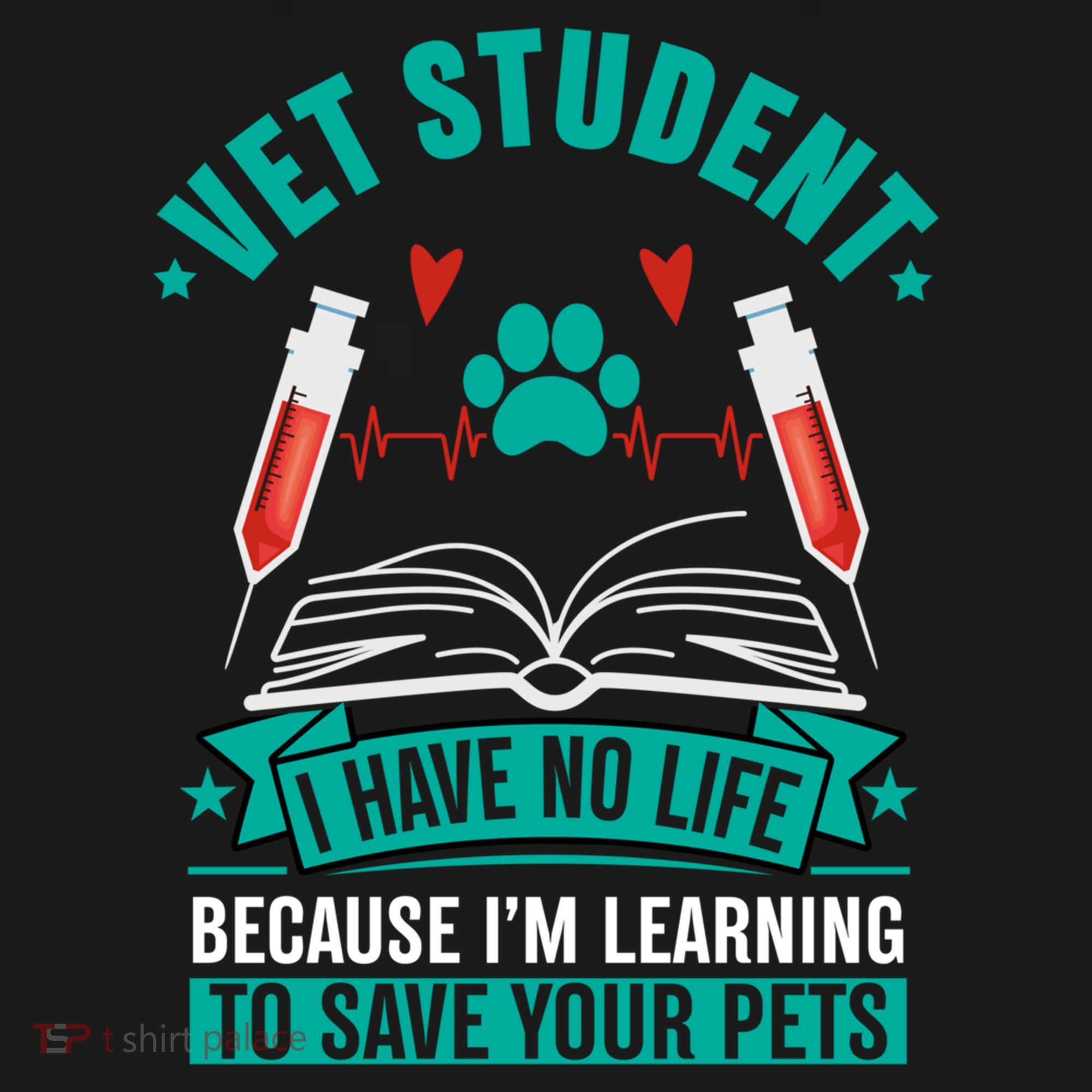 Learning To Save Pets Funny Vet Tech Veterinarians Student Cute Gift Apron