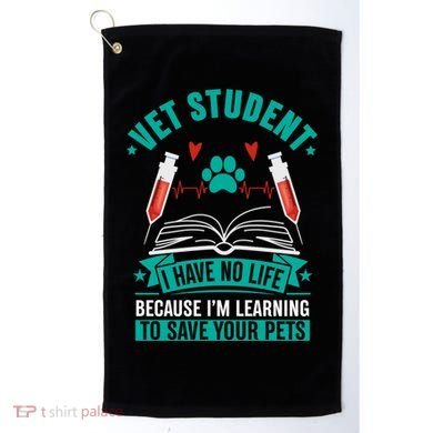 Learning To Save Pets Funny Vet Tech Veterinarians Student Cute Gift Golf Towel