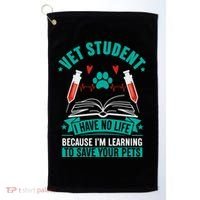 Learning To Save Pets Funny Vet Tech Veterinarians Student Cute Gift Golf Towel thumb 0