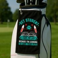 Learning To Save Pets Funny Vet Tech Veterinarians Student Cute Gift Golf Towel thumb 2