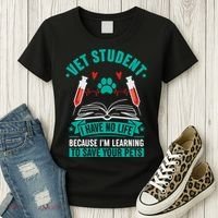 Learning To Save Pets Funny Vet Tech Veterinarians Student Cute Gift Women's T-Shirt thumb 3