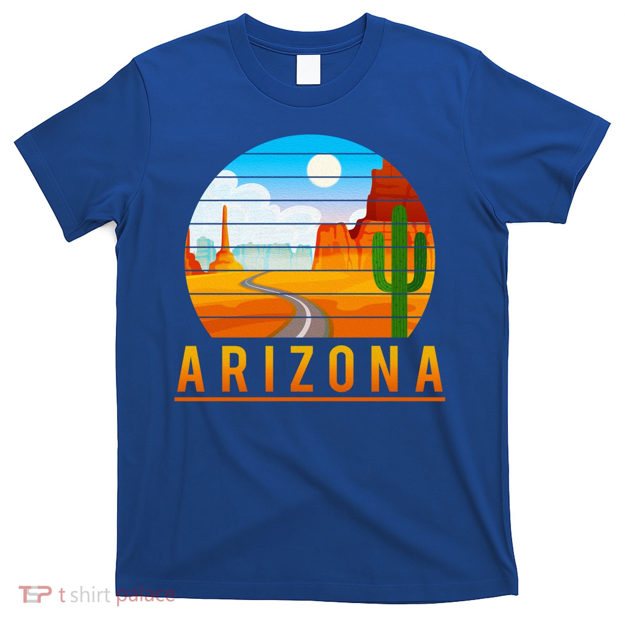 Love The State Of Arizona Desert Road And Saguaro Cactus Gift T-Shirt