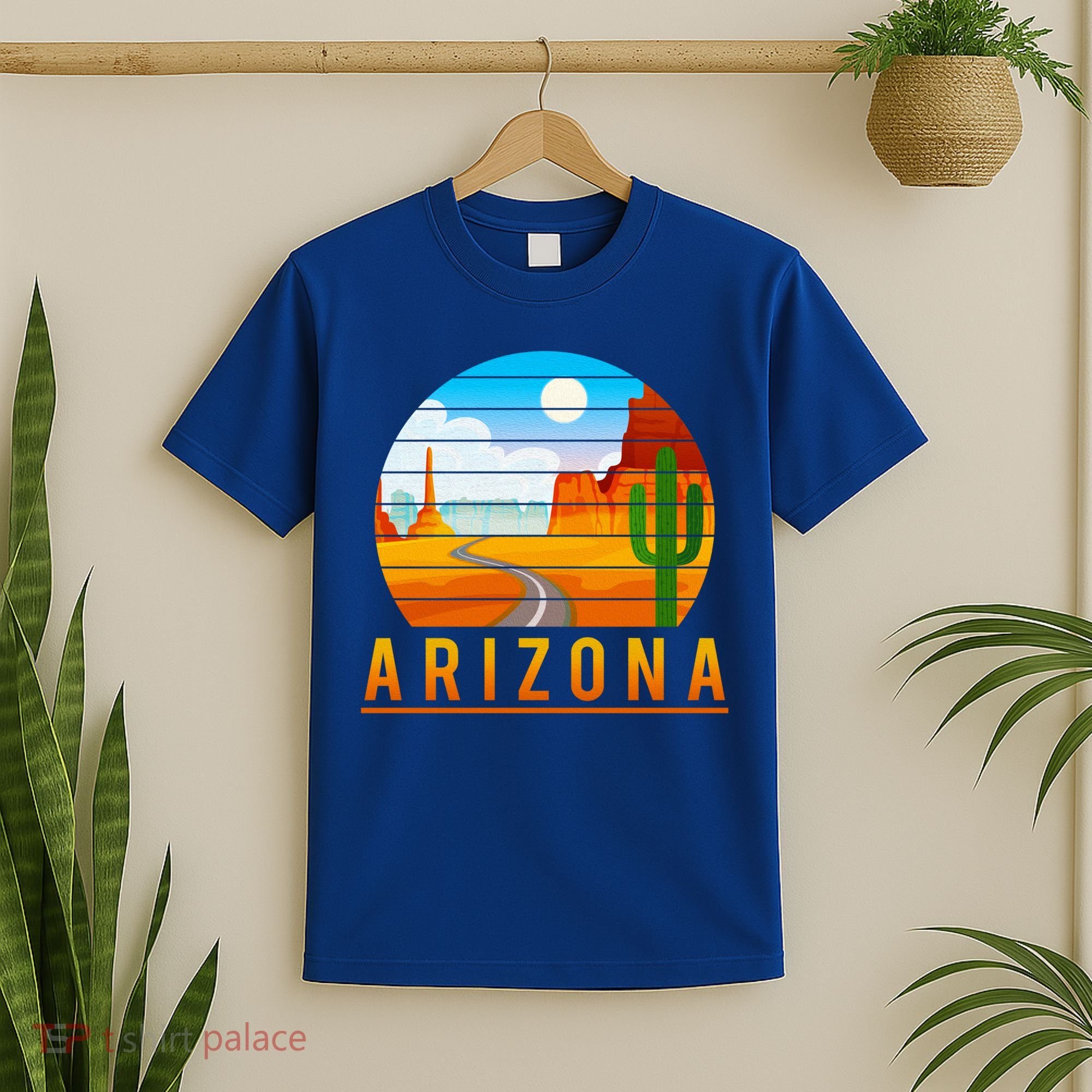 Love The State Of Arizona Desert Road And Saguaro Cactus Gift T-Shirt
