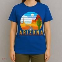 Love The State Of Arizona Desert Road And Saguaro Cactus Gift T-Shirt thumb 4