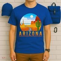 Love The State Of Arizona Desert Road And Saguaro Cactus Gift T-Shirt thumb 6
