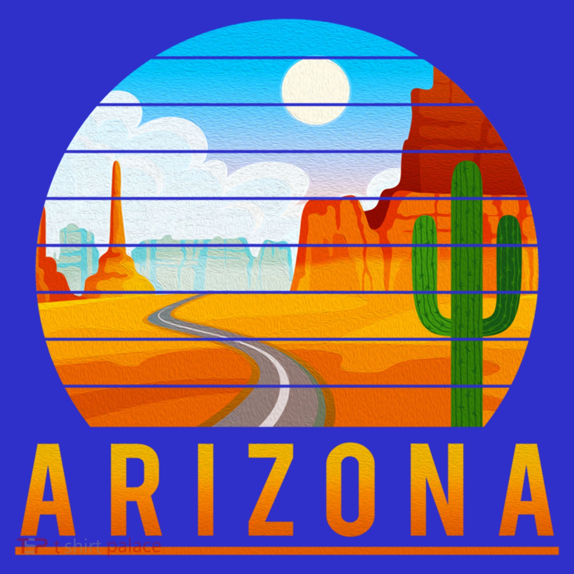 Love The State Of Arizona Desert Road And Saguaro Cactus Gift Women's Tank Top