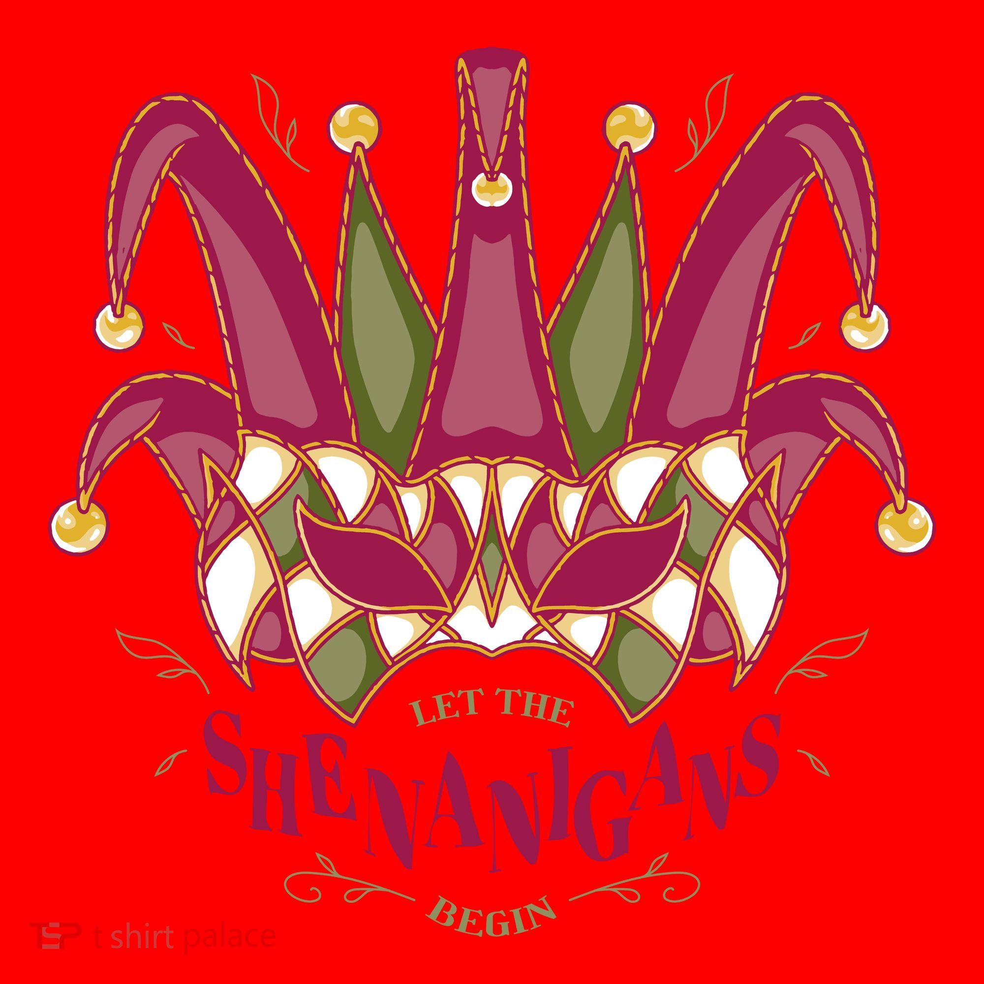 Let The Shenanigans Begin Mardi Gras Santa Hat