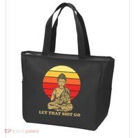 Let That Shit Go Buddha Tote Bag thumb 3