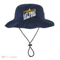 Let That Slide Bro - Funny Trombone Player Band Gift Bucket Hat thumb 0