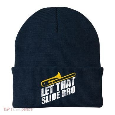 Let That Slide Bro - Funny Trombone Player Band Gift Beanie