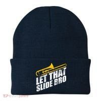 Let That Slide Bro - Funny Trombone Player Band Gift Beanie thumb 0