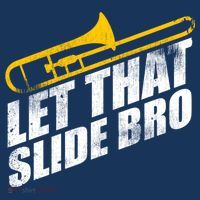 Let That Slide Bro - Funny Trombone Player Band Gift Mousepad thumb 1