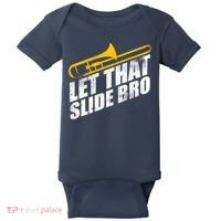 Let That Slide Bro - Funny Trombone Player Band Gift Baby Bodysuit thumb 0