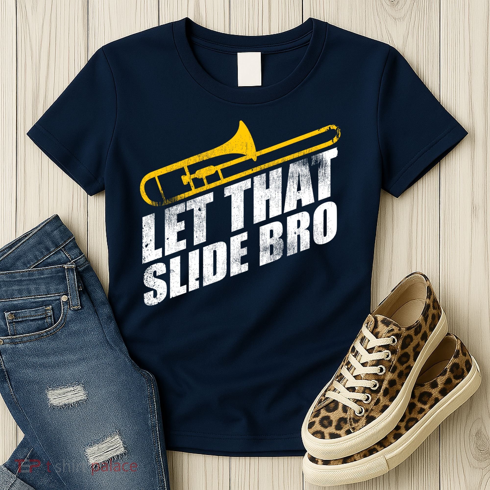 Let That Slide Bro - Funny Trombone Player Band Gift Women's T-Shirt