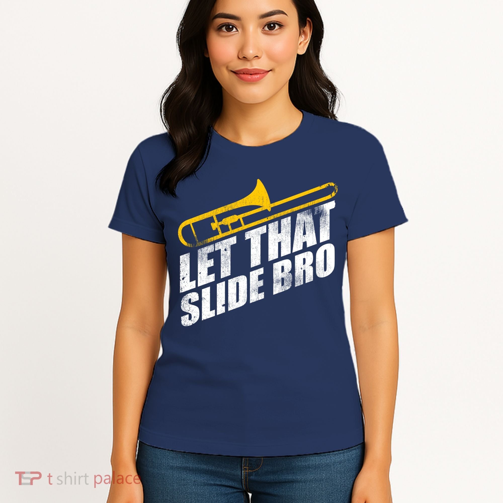 Let That Slide Bro - Funny Trombone Player Band Gift Women's T-Shirt