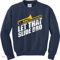 Let That Slide Bro - Funny Trombone Player Band Gift Kids Sweatshirt thumb 0