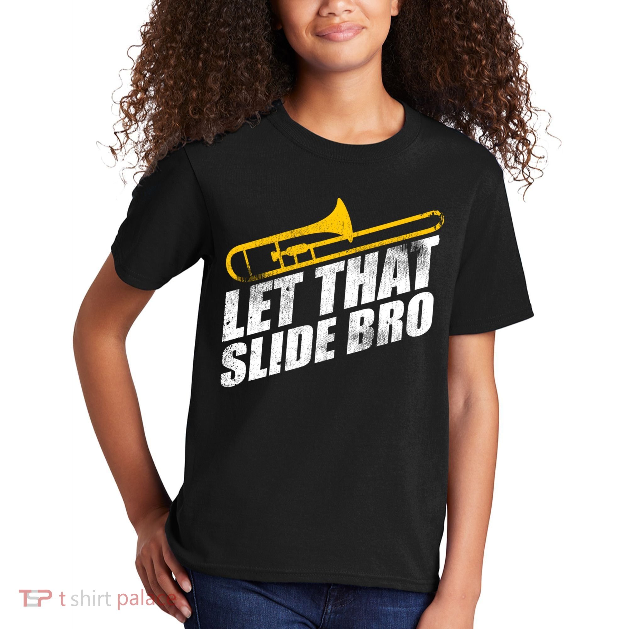 Let That Slide Bro - Funny Trombone Player Band Gift Kids T-Shirt