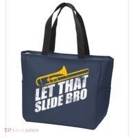 Let That Slide Bro - Funny Trombone Player Band Gift Tote Bag thumb 3