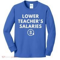 Lower Teacher Salaries Kids Long Sleeve Shirt thumb 0