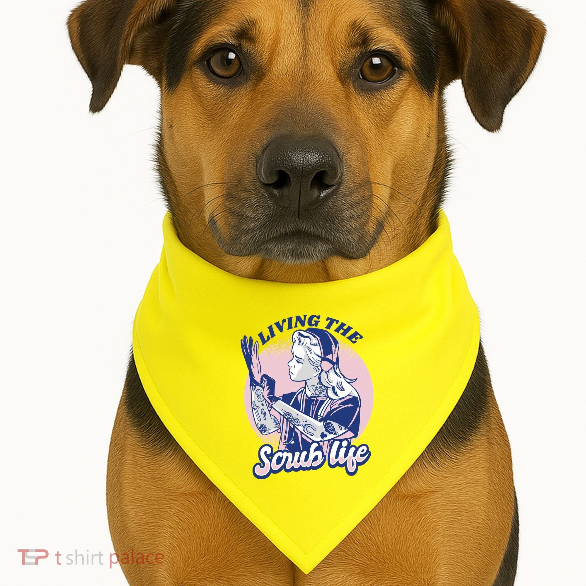 Living The Scrub Life USA-Made Doggie Bandana