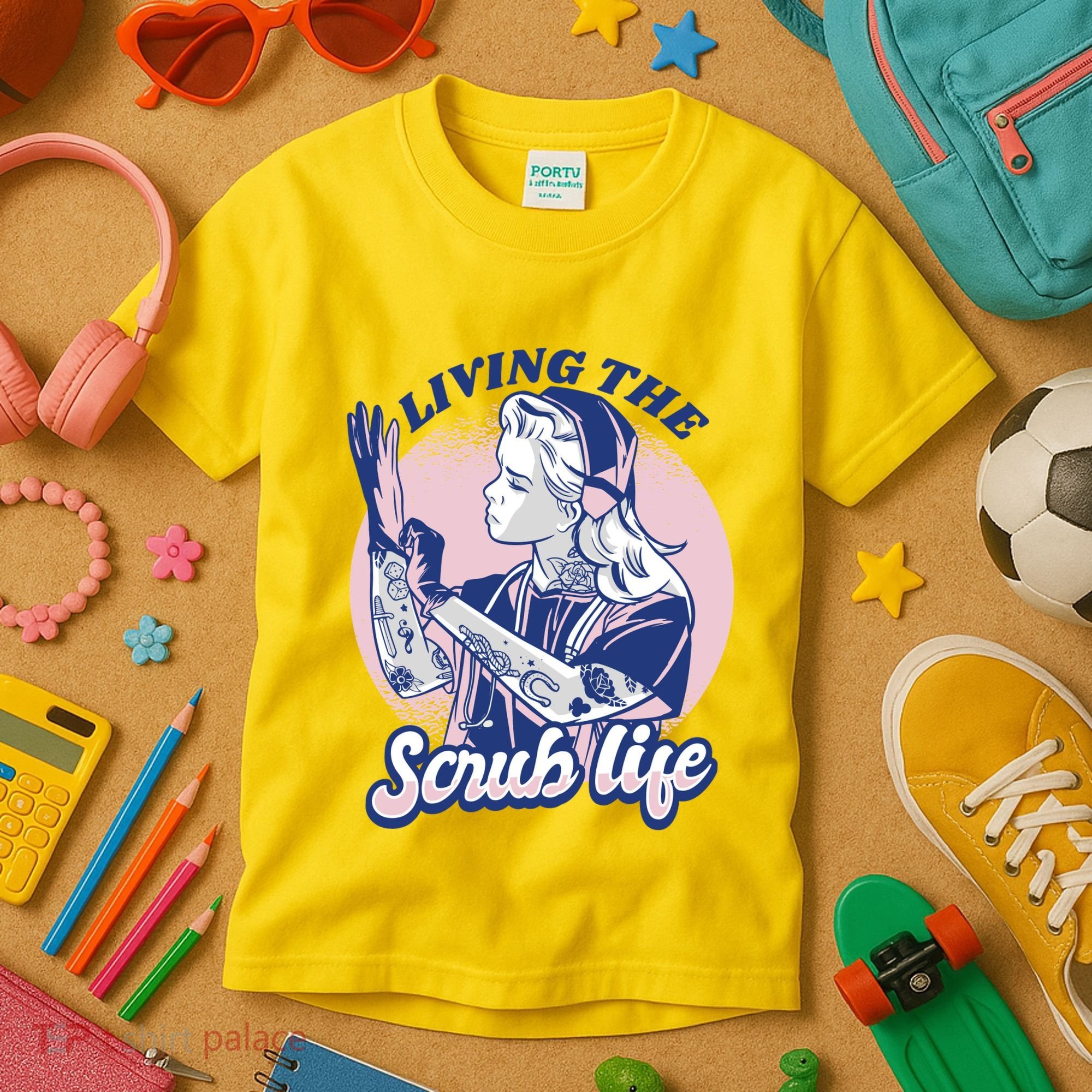 Living The Scrub Life Kids T-Shirt