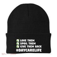 Love Them Spoil Them Give Them Back Nursery Daycare Teacher Cool Gift Beanie thumb 0