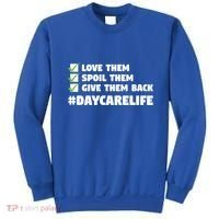 Love Them Spoil Them Give Them Back Nursery Daycare Teacher Cool Gift Sweatshirt thumb 0