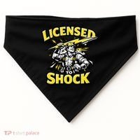 Licensed To Shock Power Line Worker Humor USA-Made Doggie Bandana thumb 0