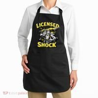 Licensed To Shock Power Line Worker Humor Apron thumb 2