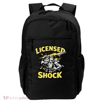 Licensed To Shock Power Line Worker Humor Backpack